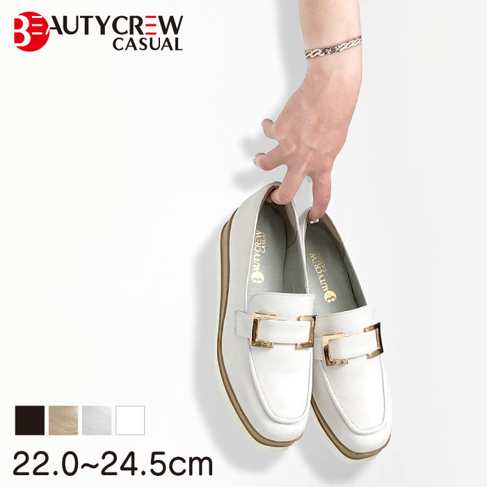 SALE】BEAUTYCREW CASUAL バックル厚底レザーシューズ 059-2582ss