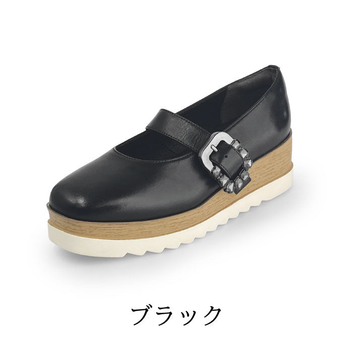 BEAUTYCREW CASUAL 厚底レザーパンプス 059-2584aw