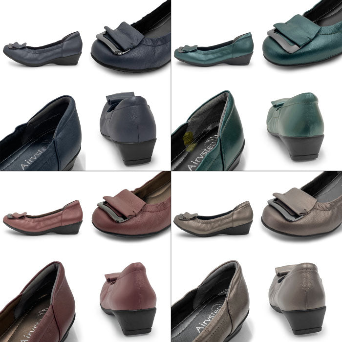 Airystepレザーバレエシューズ059-7586aw