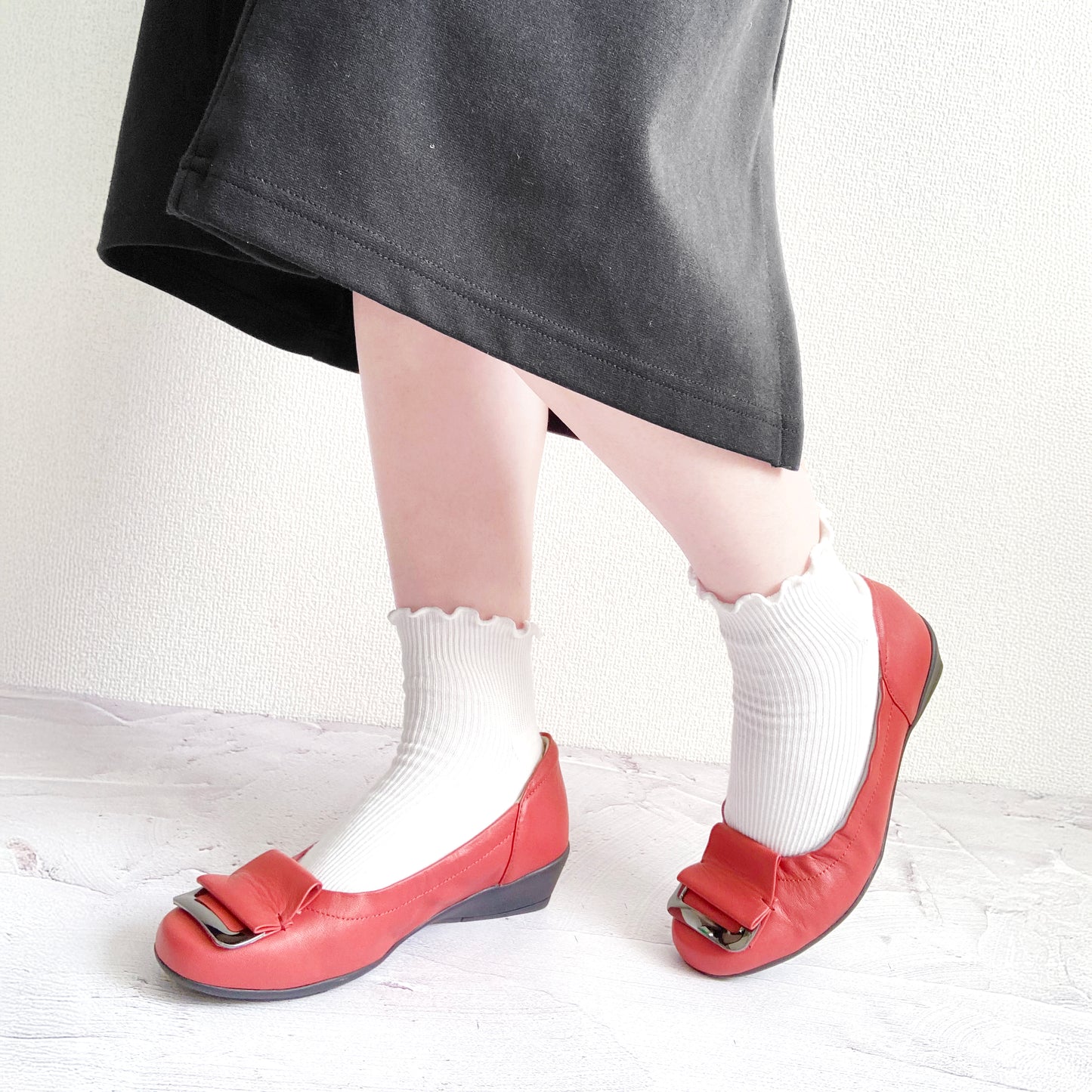 Airystepレザーバレエシューズ059-7586ss