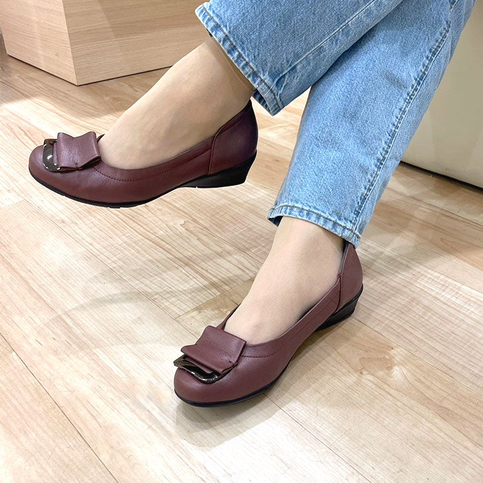 Airystepレザーバレエシューズ059-7586aw