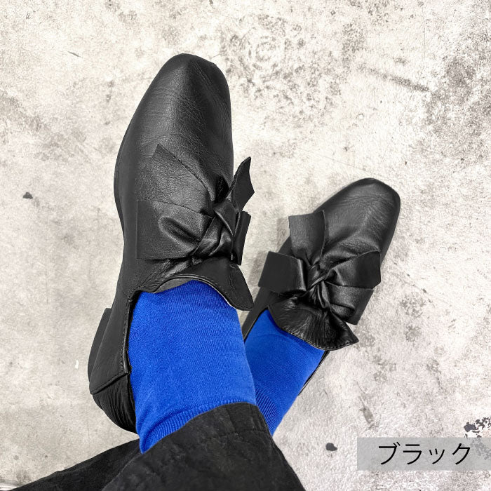 BEAUTYCREW CASUAL レザーリボンシューズ 059-8346aw