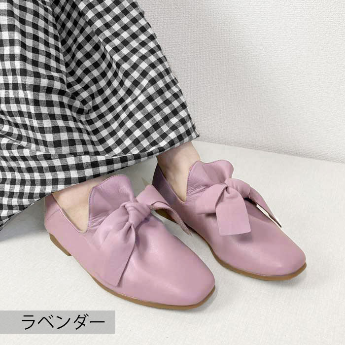 BEAUTYCREW CASUAL レザーリボンシューズ 059-8346aw