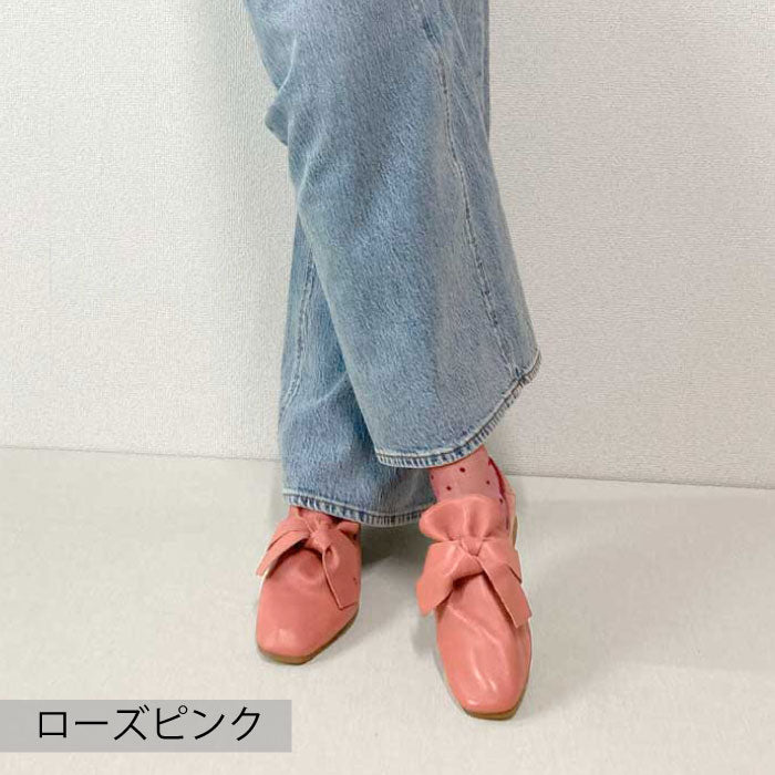 BEAUTYCREW CASUAL レザーリボンシューズ 059-8346aw