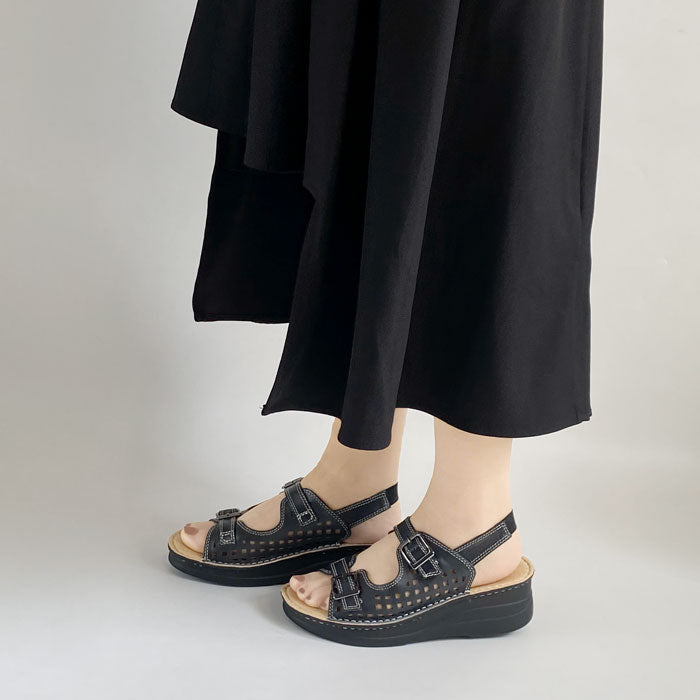 【FINAL SALE 対象】Airystepレザーサンダル069-0327