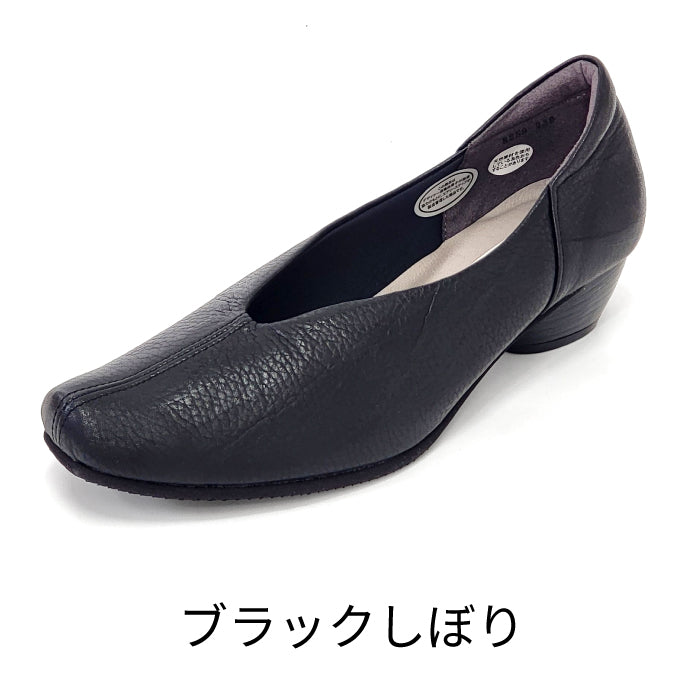 Yukiko Kimijima 幅広4Eレザーパンプス122-8259