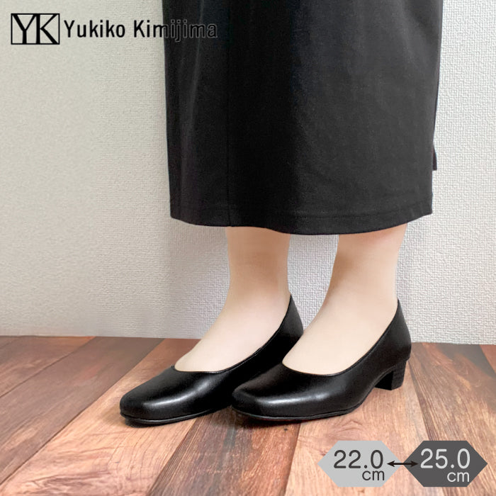 Yukiko Kimijima ローヒールレザーパンプス 142-0685