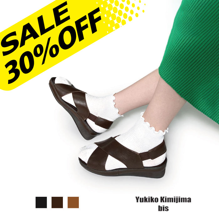 【FINAL SALE 対象】Yukiko Kimijima bisレザーサンダル 159-0389