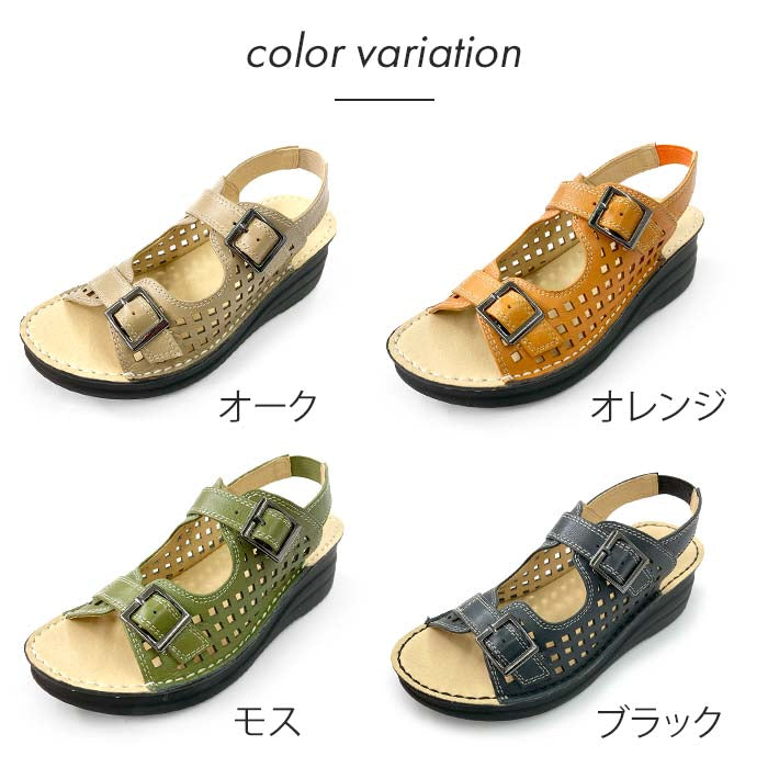 【FINAL SALE 対象】Airystepレザーサンダル069-0327