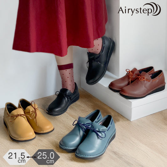 Airystep幅広4Eレザースリッポンシューズ 048-0206aw