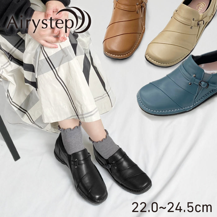 Airystep レザースリッポンシューズ 054-0801aw
