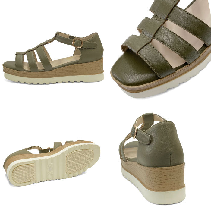 BEAUTYCREW CASUAL 厚底レザーグルカサンダル 059-2539