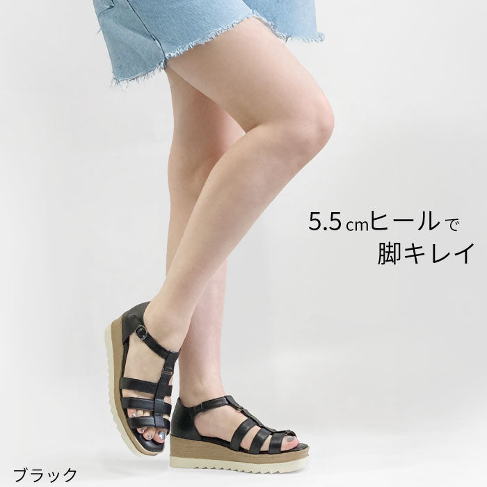 BEAUTYCREW CASUAL 厚底レザーグルカサンダル 059-2539