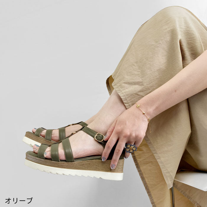 BEAUTYCREW CASUAL 厚底レザーグルカサンダル 059-2539