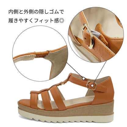 BEAUTYCREW CASUAL 厚底レザーグルカサンダル 059-2539