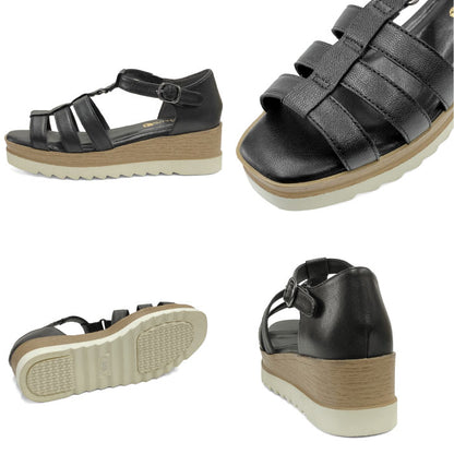 BEAUTYCREW CASUAL 厚底レザーグルカサンダル 059-2539