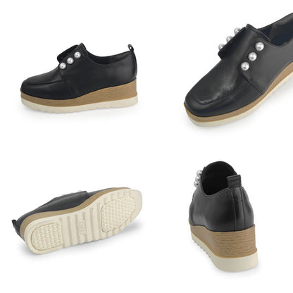 【SALE】BEAUTYCREW CASUAL パール 厚底レザーシューズ 059-2580ss