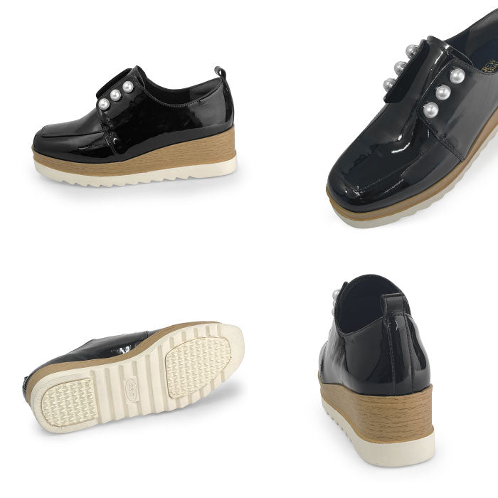 【SALE】BEAUTYCREW CASUAL パール 厚底レザーシューズ 059-2580ss