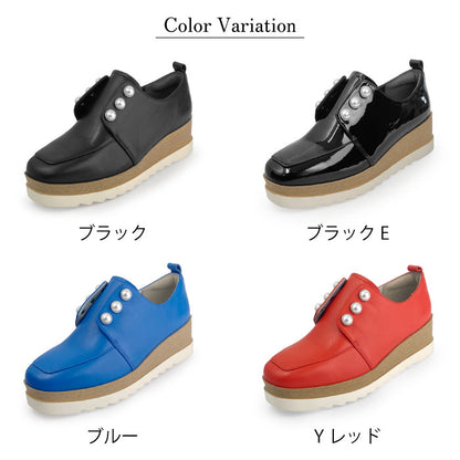BEAUTYCREW CASUAL パール 厚底レザーシューズ 059-2580aw