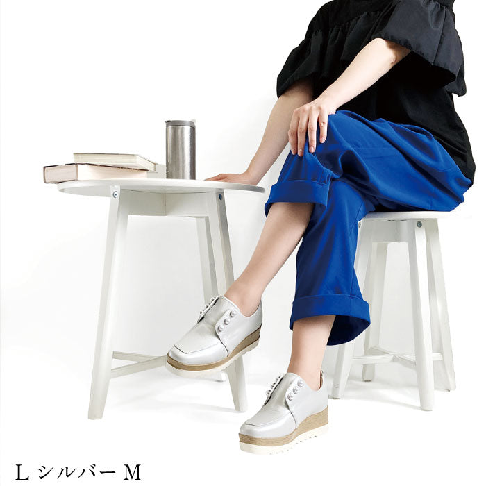 【SALE】BEAUTYCREW CASUAL パール 厚底レザーシューズ 059-2580ss