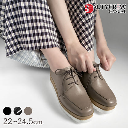BEAUTYCREW CASUAL 厚底レザーシューズ 059-2581aw