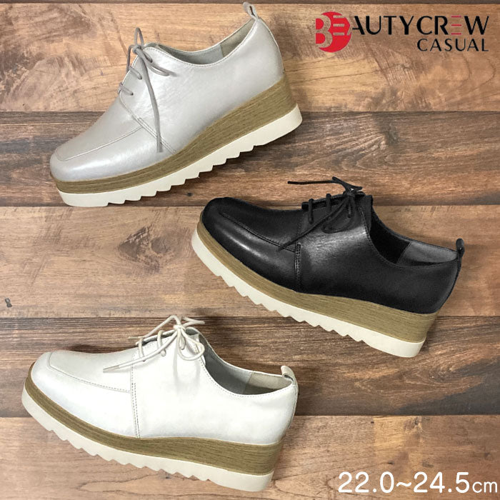 BEAUTYCREW CASUAL 厚底レザーシューズ 059-2581ss