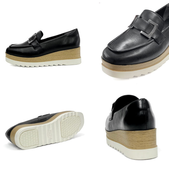 BEAUTYCREW CASUAL バックル厚底レザーシューズ 059-2582aw
