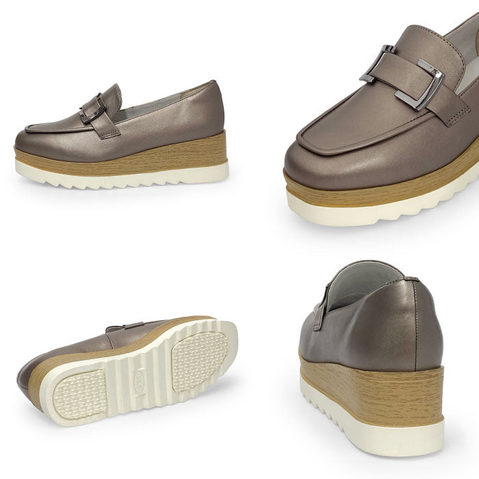 BEAUTYCREW CASUAL バックル厚底レザーシューズ 059-2582aw