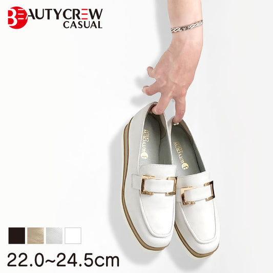 BEAUTYCREW CASUAL バックル厚底レザーシューズ 059-2582ss