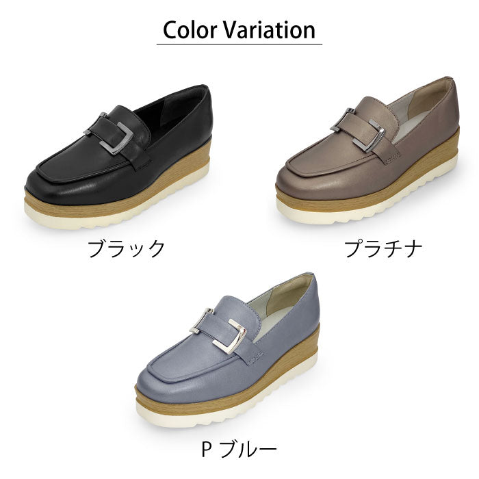 BEAUTYCREW CASUAL バックル厚底レザーシューズ 059-2582aw