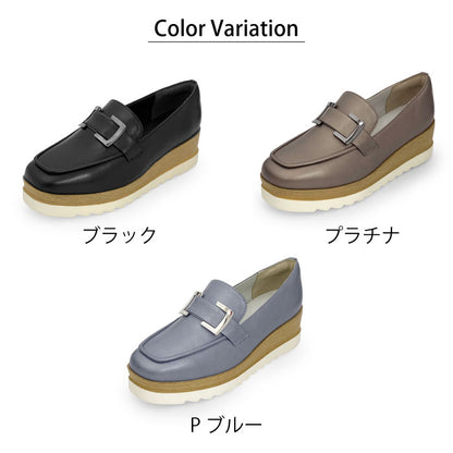 BEAUTYCREW CASUAL バックル厚底レザーシューズ 059-2582aw