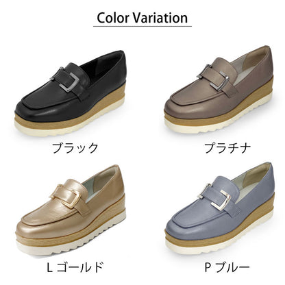 BEAUTYCREW CASUAL バックル厚底レザーシューズ 059-2582aw