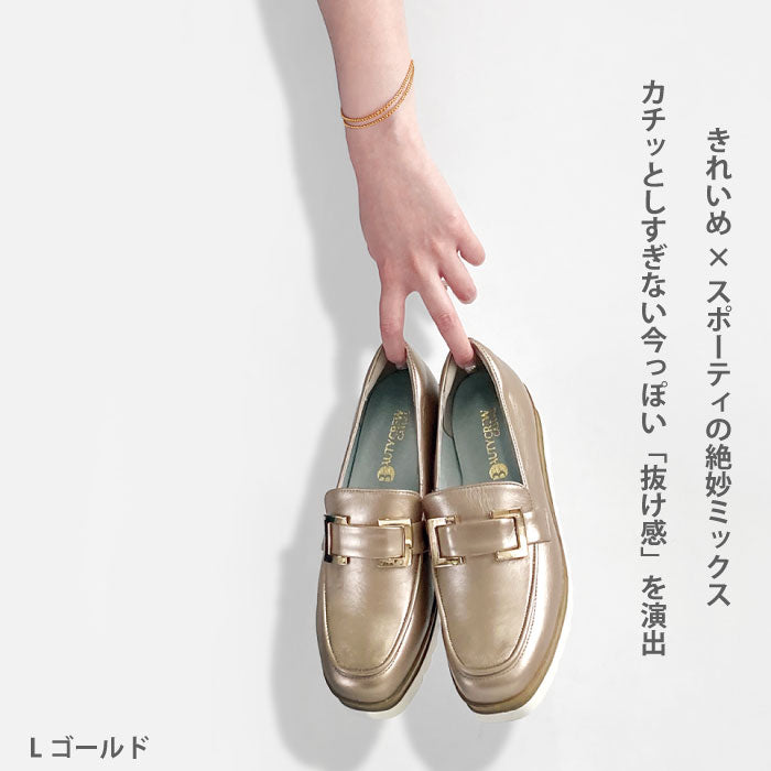 【SALE】BEAUTYCREW CASUAL バックル厚底レザーシューズ 059-2582ss