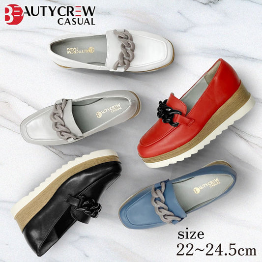 BEAUTYCREW CASUAL 厚底レザーシューズ 059-2583ss