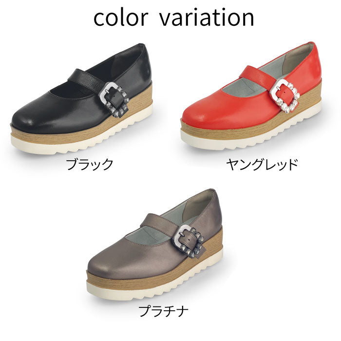 BEAUTYCREW CASUAL 厚底レザーパンプス 059-2584