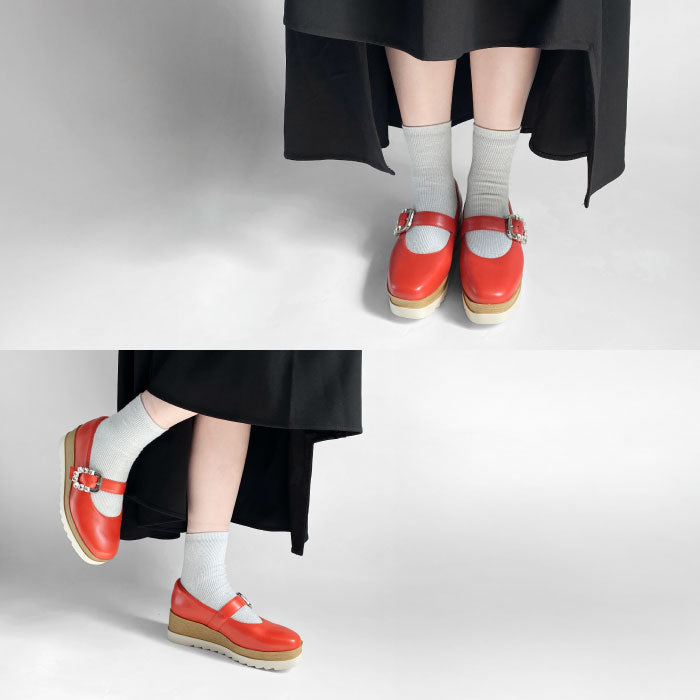 BEAUTYCREW CASUAL 厚底レザーパンプス 059-2584aw