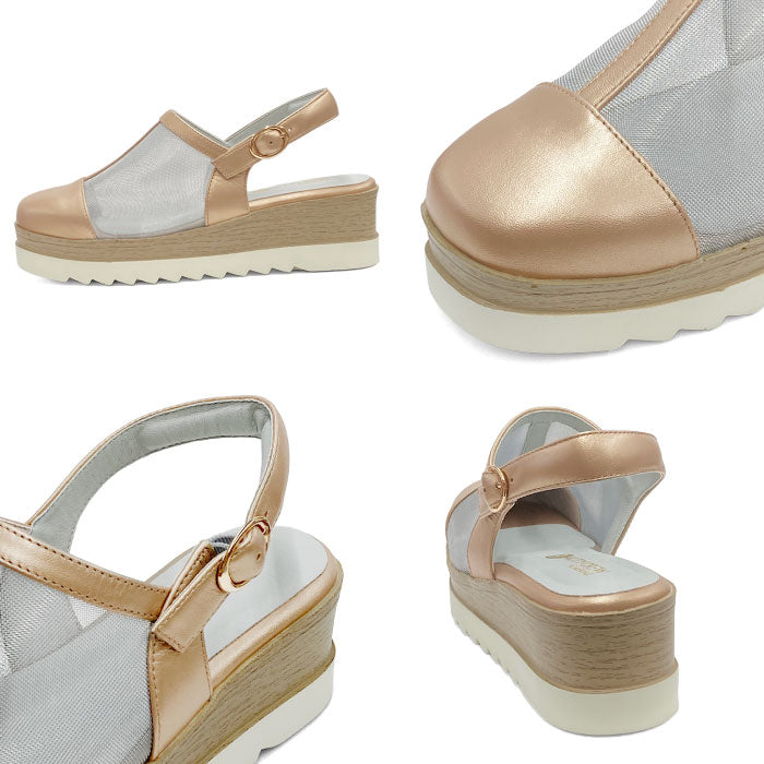 BEAUTYCREW CASUAL 厚底レザーグルカサンダル 059-2585