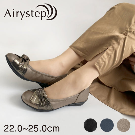 Airystepレザーバレエシューズ059-3522aw