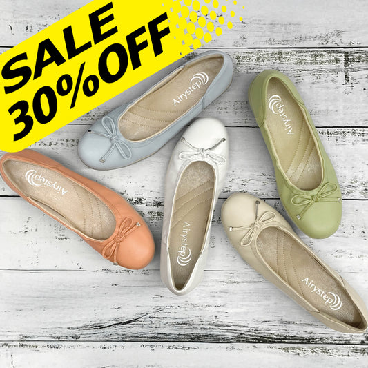 【FINAL SALE 対象】Airystepレザーバレエシューズ059-3551ss