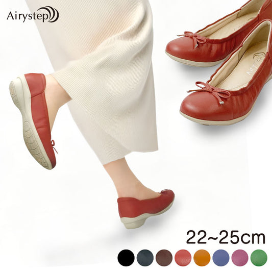 Airystepレザーバレエシューズ059-3551aw