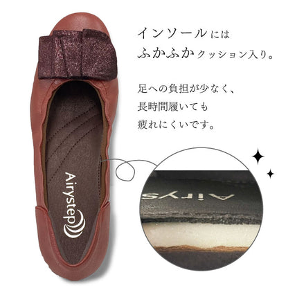Airystep レザーバレエシューズ 059-3555aw