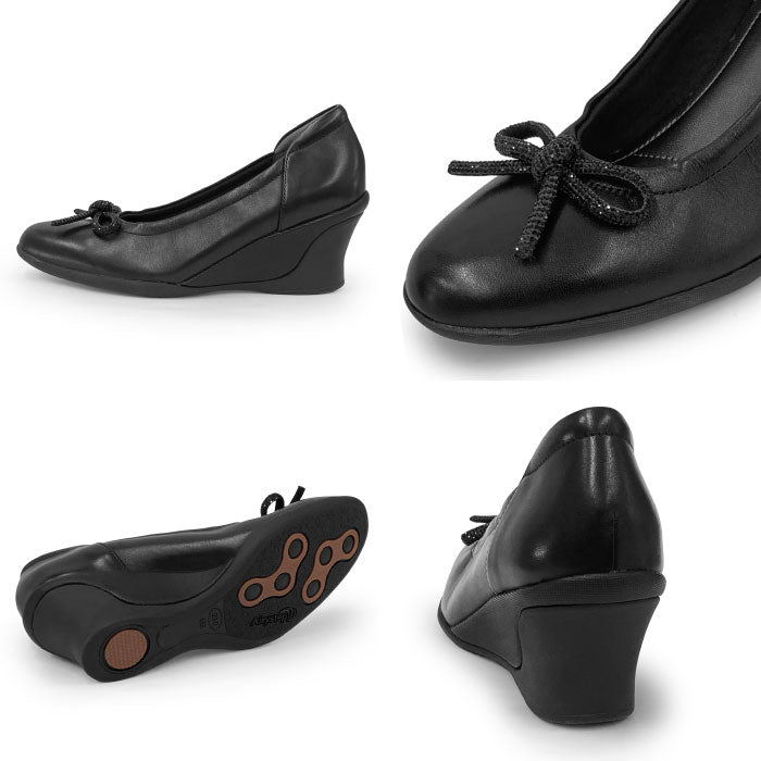 〖2026SS新作 4月中旬入荷予定〗Airystep 美脚レザーバレエシューズ 059-6055