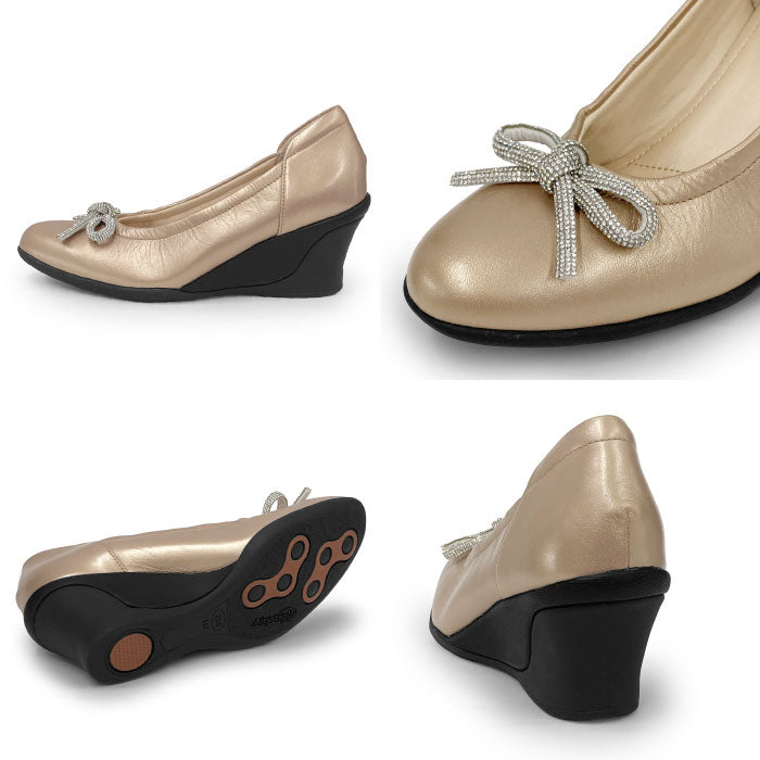 〖2026SS新作 4月中旬入荷予定〗Airystep 美脚レザーバレエシューズ 059-6055