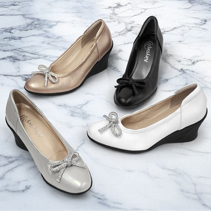 〖2026SS新作 4月中旬入荷予定〗Airystep 美脚レザーバレエシューズ 059-6055