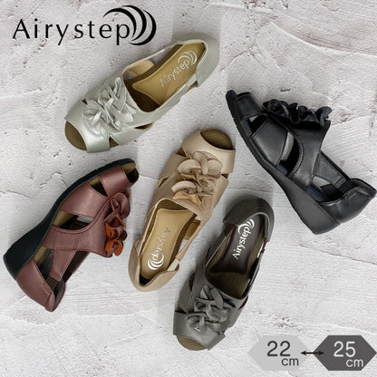 Airystepオープントゥサンダル059-6884ss