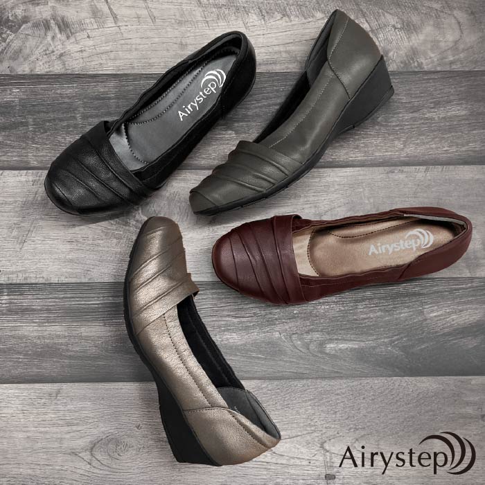 Airystepレザーバレエシューズ059-7574aw
