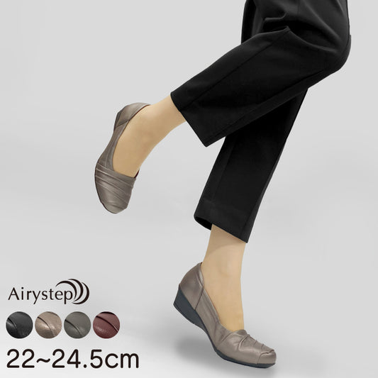 Airystepレザーバレエシューズ059-7574aw