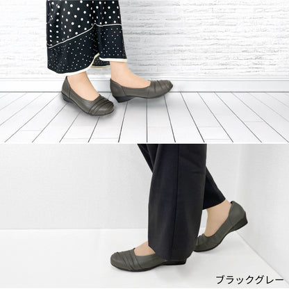 Airystepレザーバレエシューズ059-7574aw