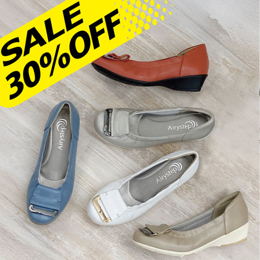 【FINAL SALE 対象】Airystepレザーバレエシューズ059-7586ss