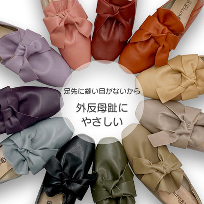 BEAUTYCREW CASUAL レザーリボンシューズ 059-8346aw